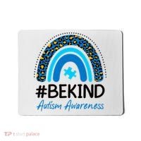 Be Kind Autism Awareness Puzzle Rainbow Mousepad thumb 0