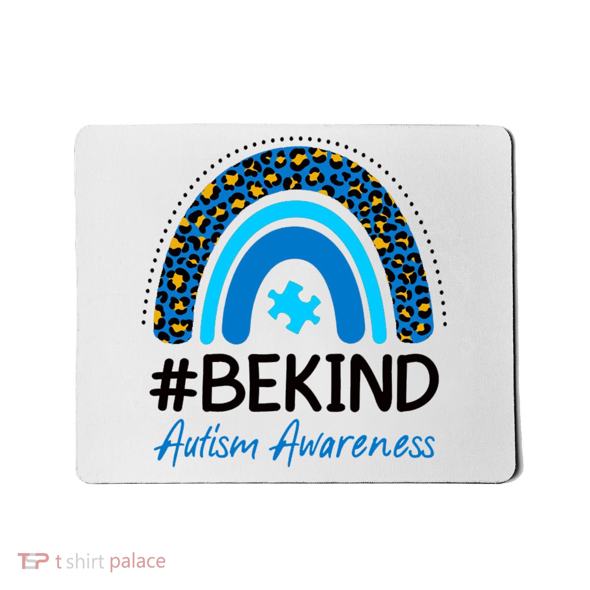 Be Kind Autism Awareness Puzzle Rainbow Mousepad
