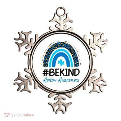 Be Kind Autism Awareness Puzzle Rainbow Ornament