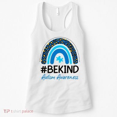Be Kind Autism Awareness Puzzle Rainbow Women's Tank Top
