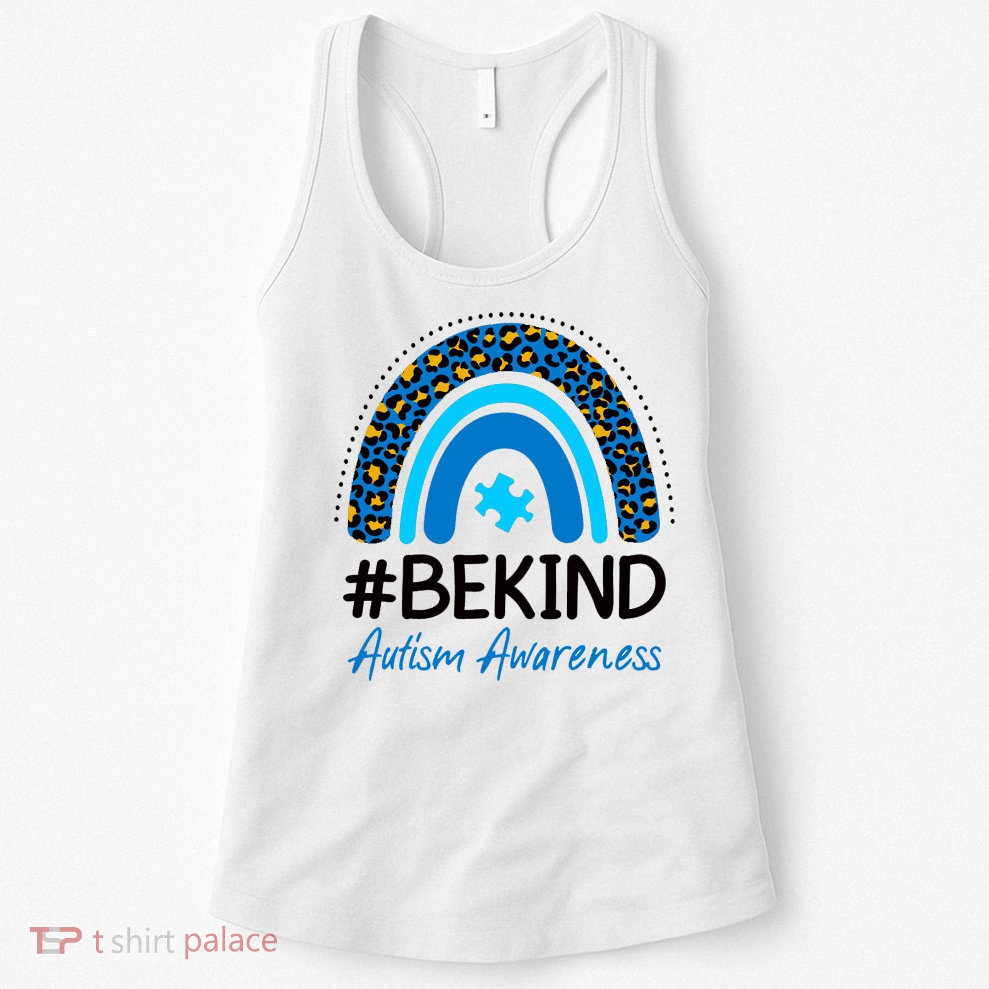 Be Kind Autism Awareness Puzzle Rainbow Women's Tank Top