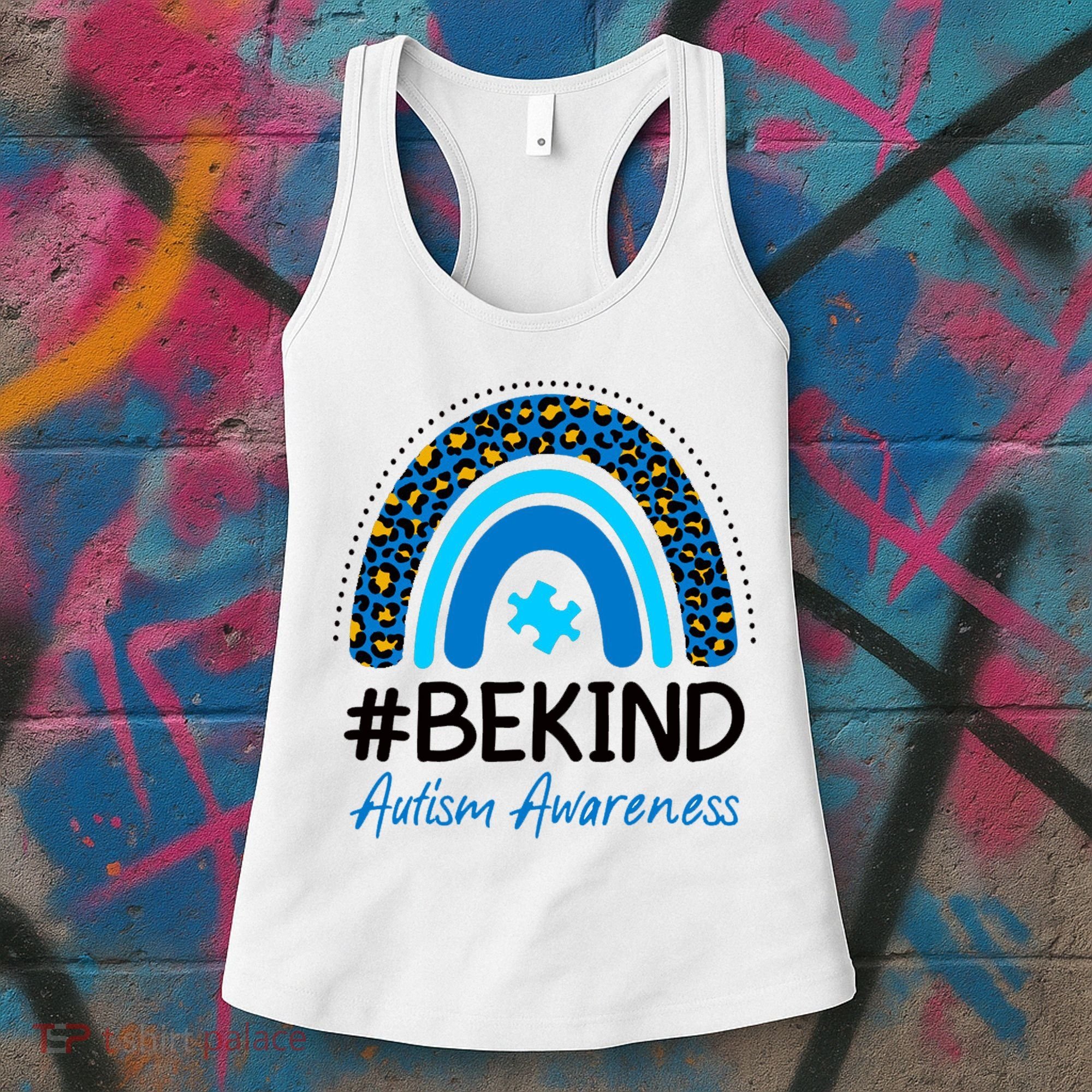 Be Kind Autism Awareness Puzzle Rainbow Women's Tank Top