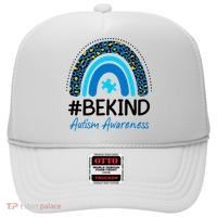 Be Kind Autism Awareness Puzzle Rainbow Hat thumb 0