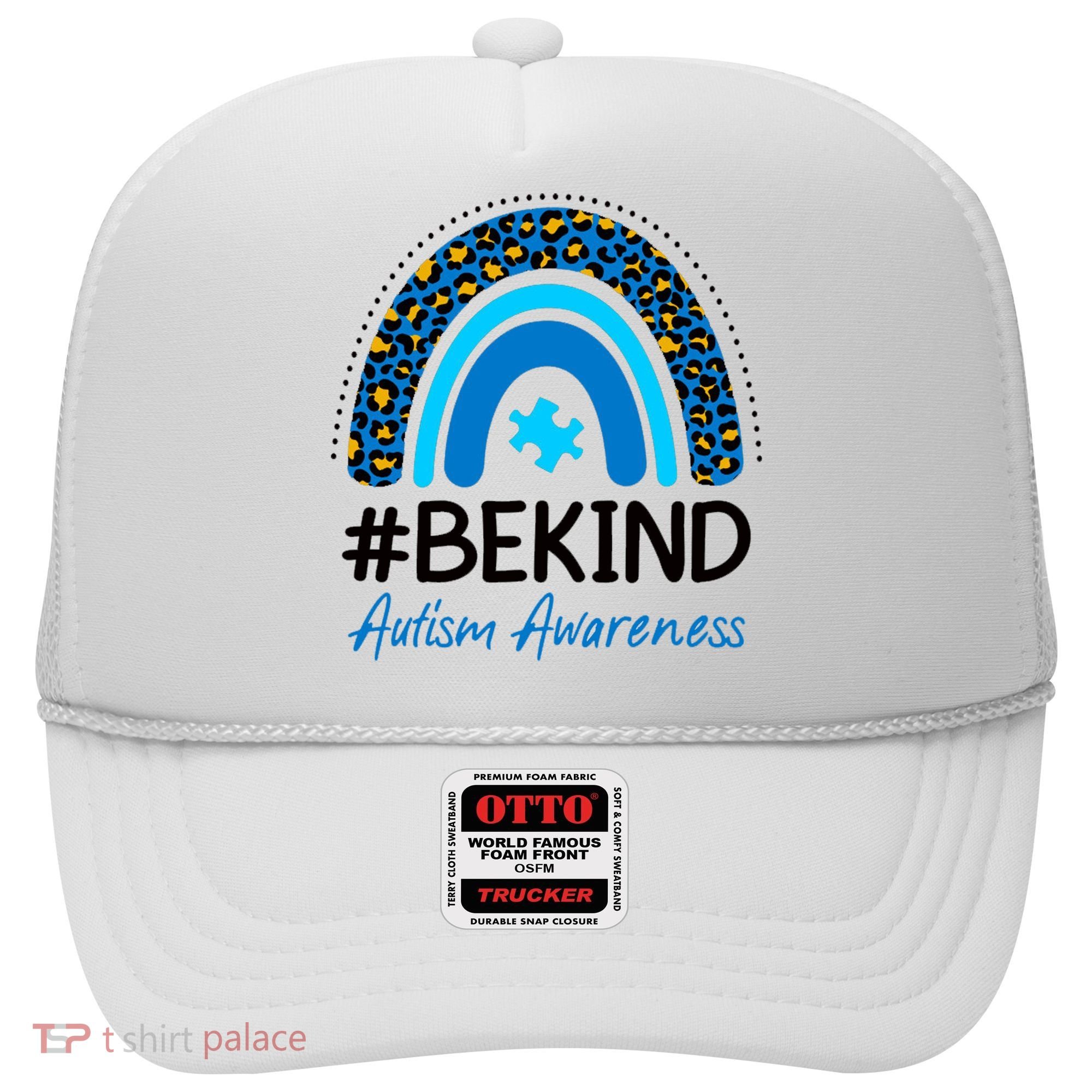 Be Kind Autism Awareness Puzzle Rainbow Hat