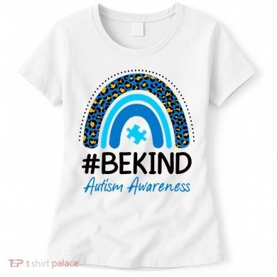 Be Kind Autism Awareness Puzzle Rainbow Women's T-Shirt