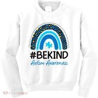 Be Kind Autism Awareness Puzzle Rainbow Kids Sweatshirt thumb 0