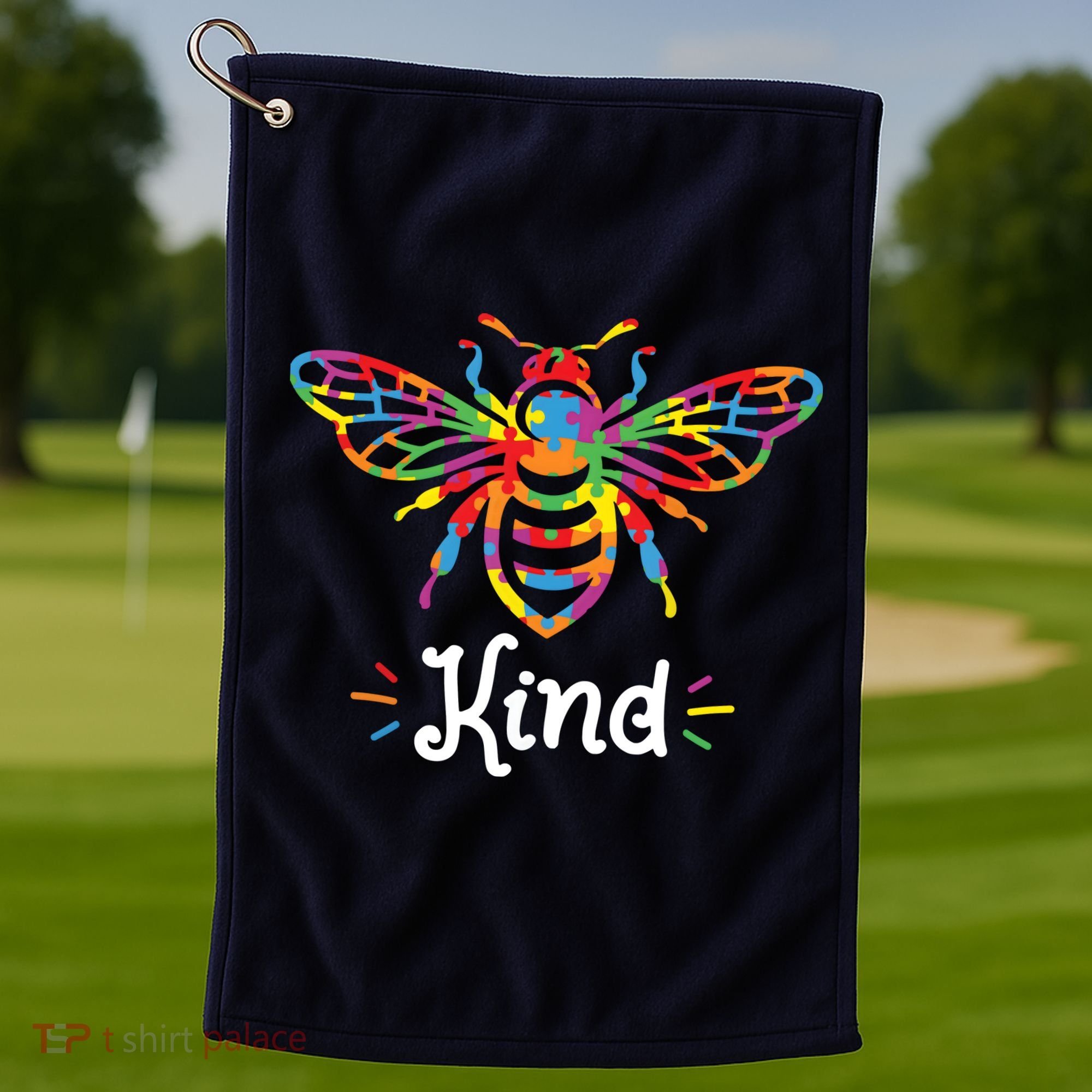 Be Kind Autism Awareness Autism Bee Kind Golf Towel