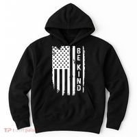 Be Kind American Flag Anti Bullying Unity Day Orange Hoodie thumb 0