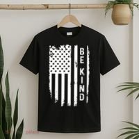 Be Kind American Flag Anti Bullying Unity Day Orange T-Shirt thumb 2