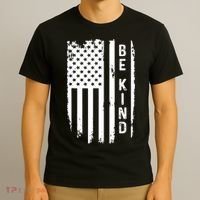 Be Kind American Flag Anti Bullying Unity Day Orange T-Shirt thumb 3