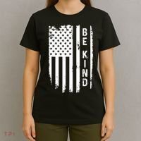 Be Kind American Flag Anti Bullying Unity Day Orange T-Shirt thumb 4