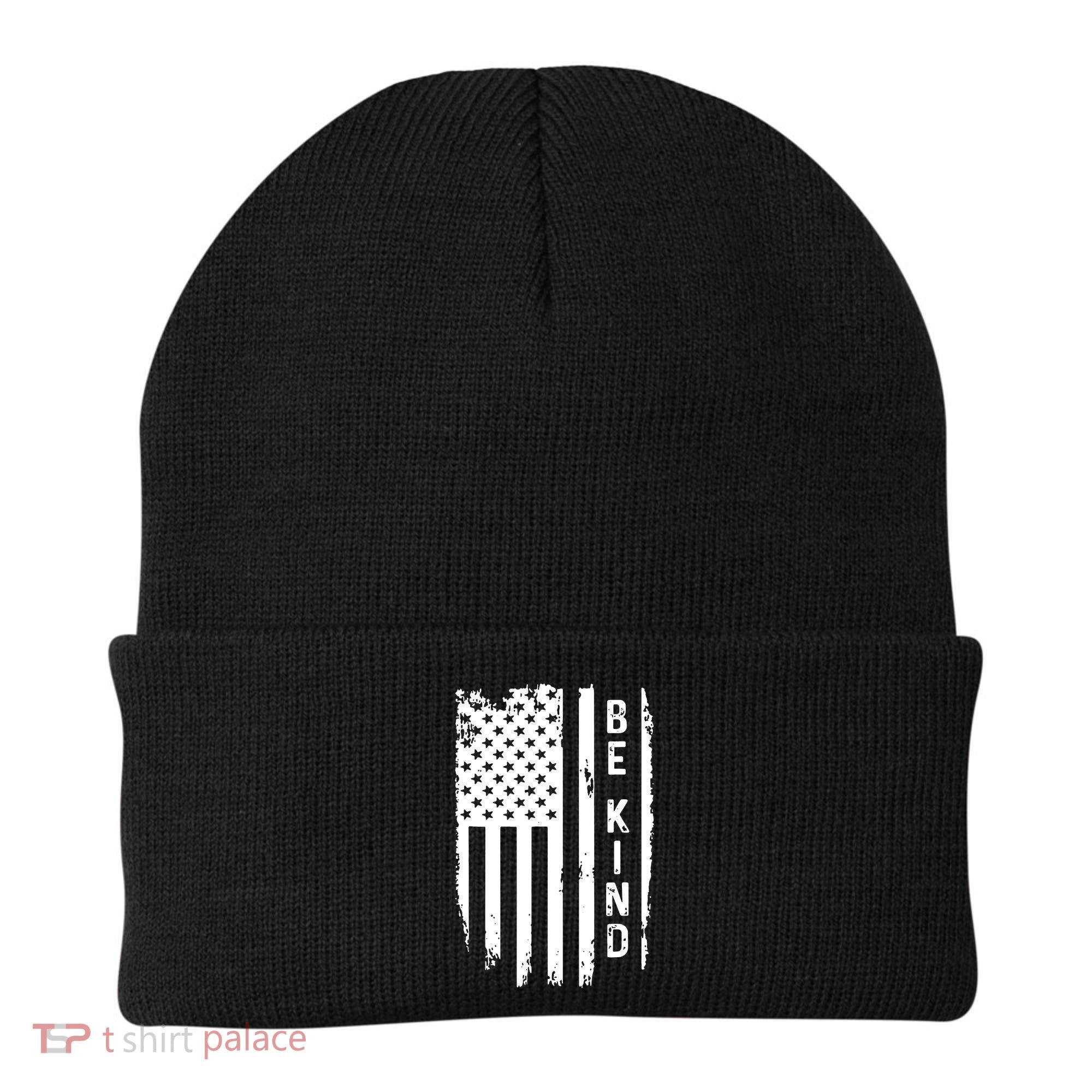 Be Kind American Flag Anti Bullying Unity Day Orange Beanie