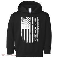 Be Kind American Flag Anti Bullying Unity Day Orange Toddler Hoodie thumb 0