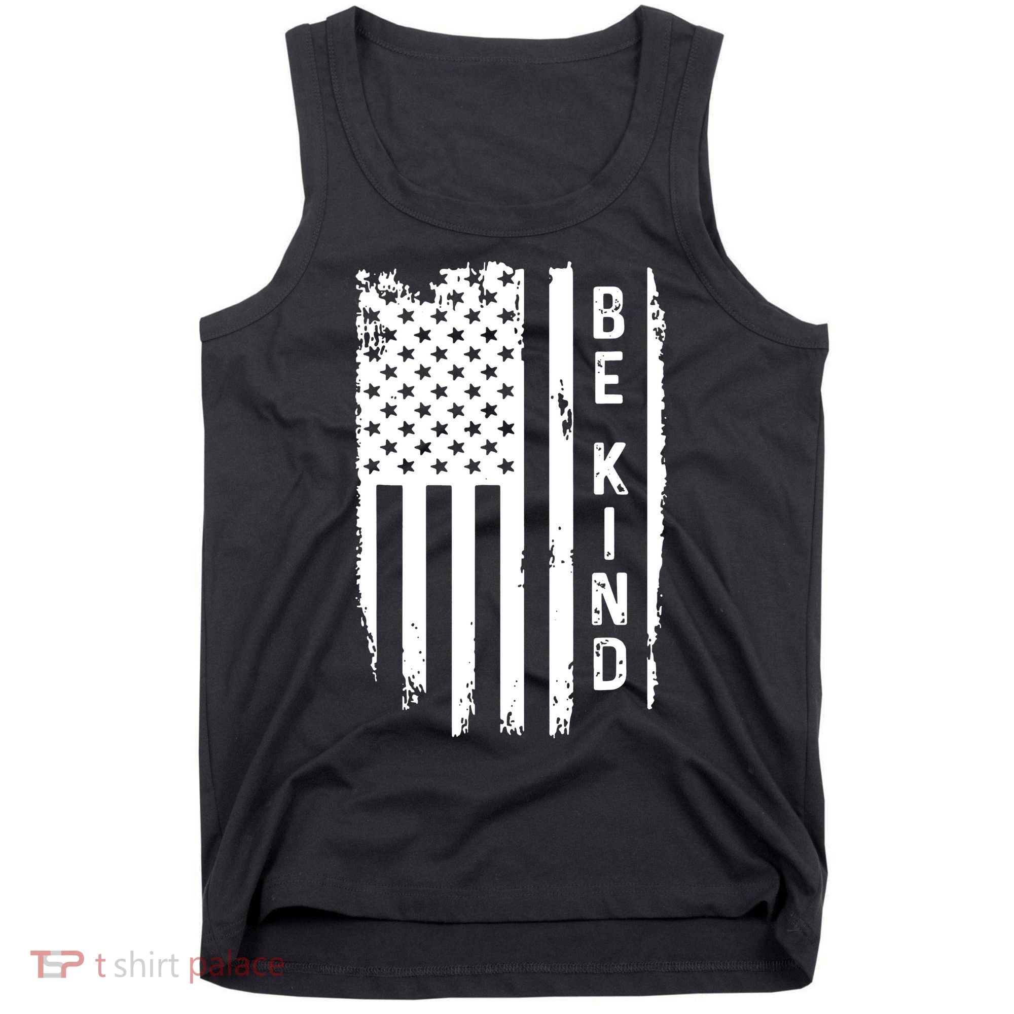 Be Kind American Flag Anti Bullying Unity Day Orange Tank Top