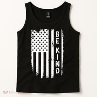 Be Kind American Flag Anti Bullying Unity Day Orange Tank Top thumb 2