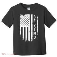 Be Kind American Flag Anti Bullying Unity Day Orange Toddler T-Shirt thumb 0