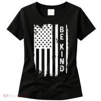 Be Kind American Flag Anti Bullying Unity Day Orange Women's T-Shirt thumb 0