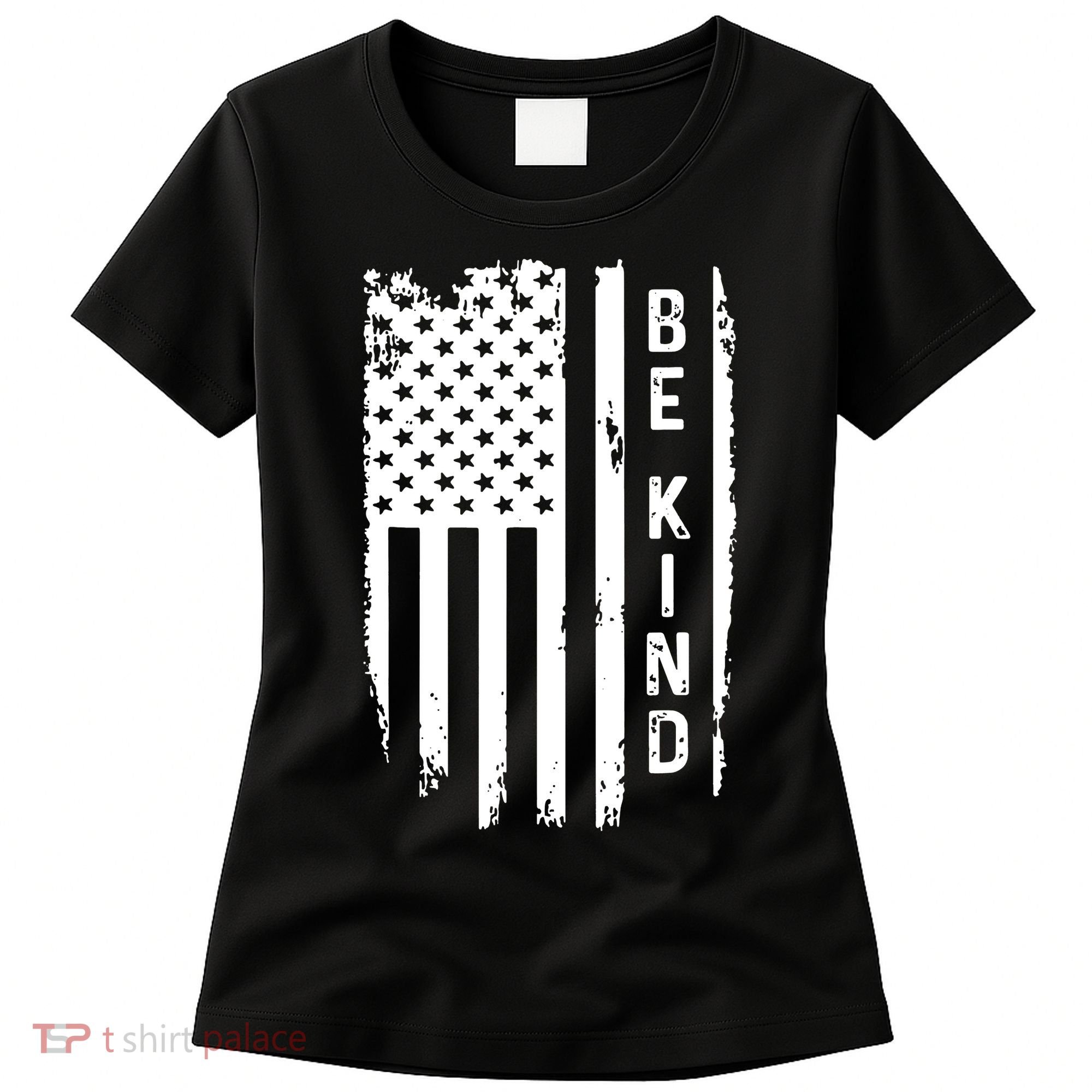 Be Kind American Flag Anti Bullying Unity Day Orange Women's T-Shirt
