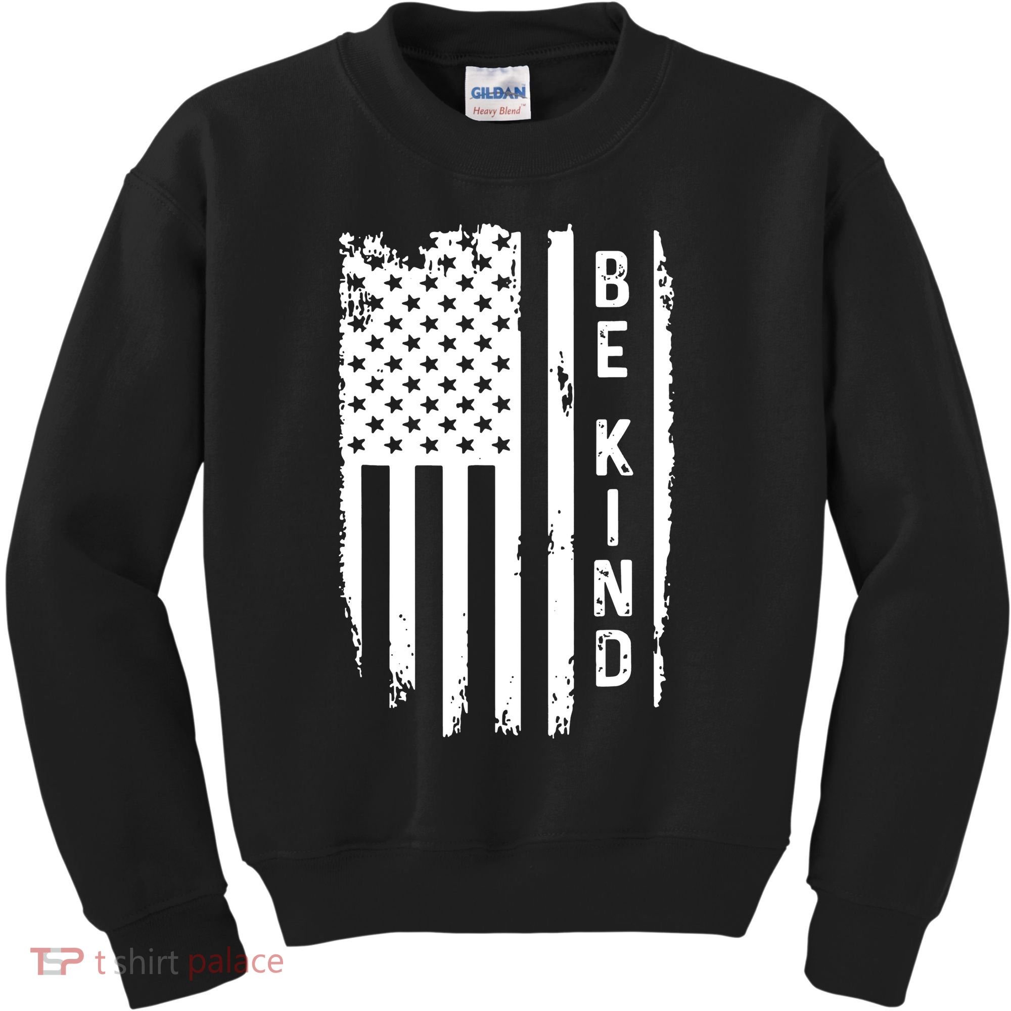 Be Kind American Flag Anti Bullying Unity Day Orange Kids Sweatshirt