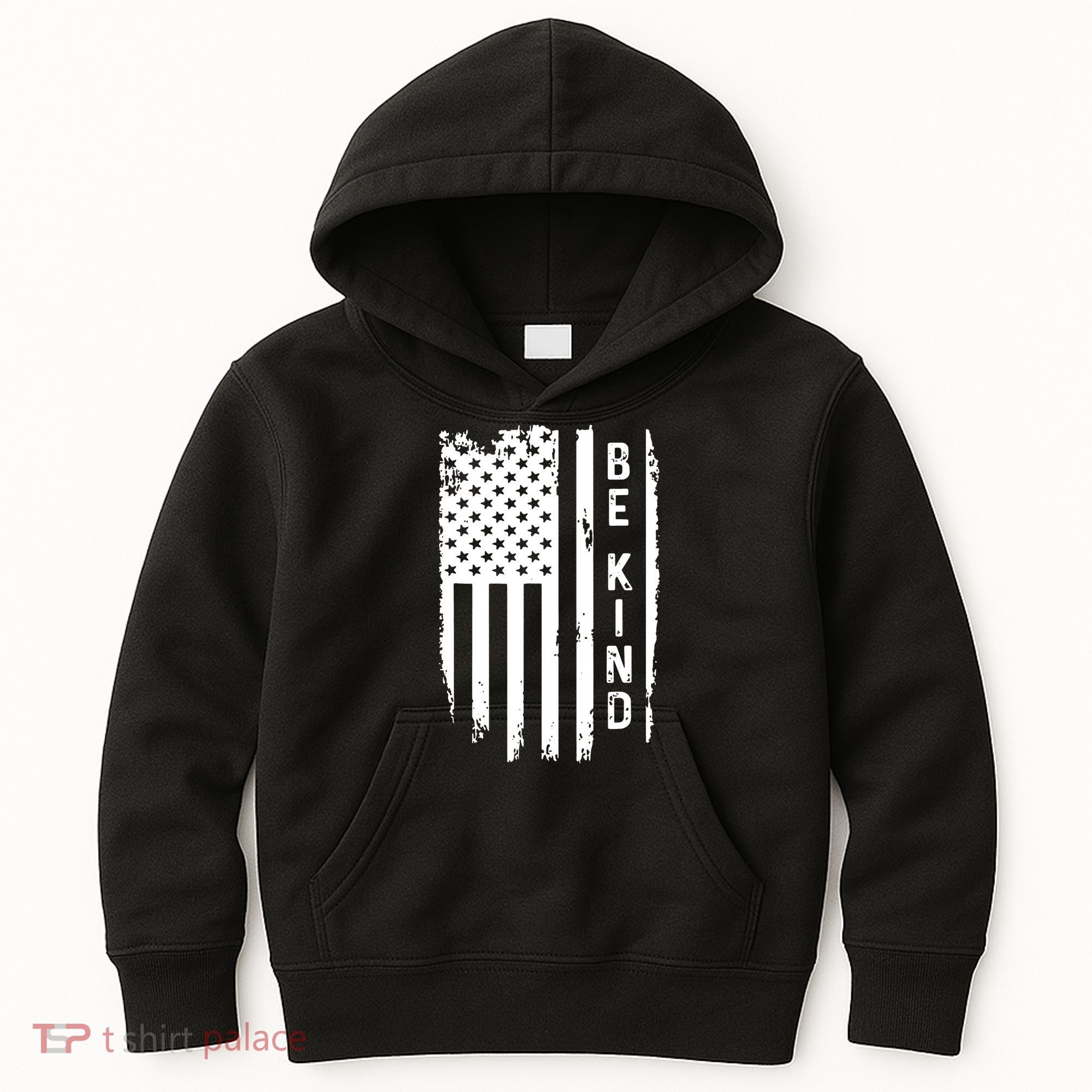 Be Kind American Flag Anti Bullying Unity Day Orange Kids Hoodie