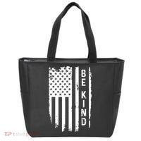 Be Kind American Flag Anti Bullying Unity Day Orange Tote Bag thumb 0
