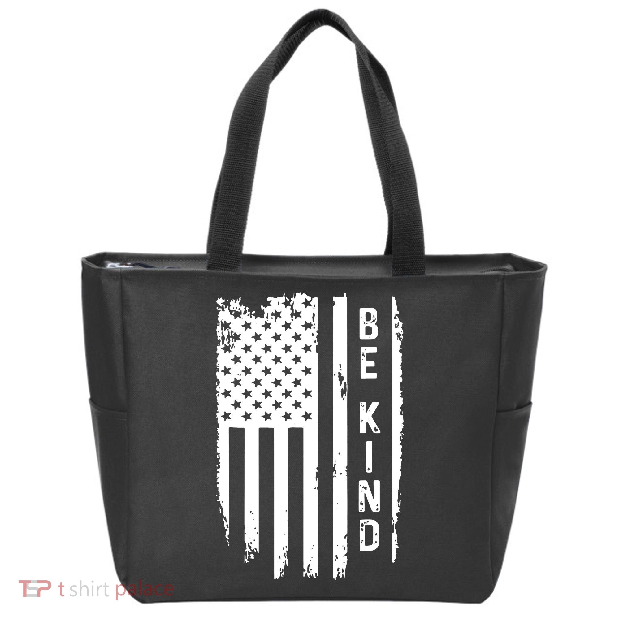 Be Kind American Flag Anti Bullying Unity Day Orange Tote Bag
