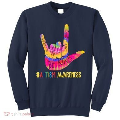 Be Kind ASL Love Sign Language Hand Autism Sweatshirt