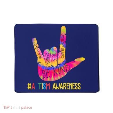 Be Kind ASL Love Sign Language Hand Autism Mousepad