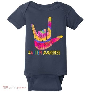 Be Kind ASL Love Sign Language Hand Autism Baby Bodysuit