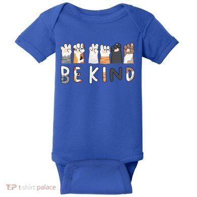 Be Kind ASL Sign Language Kindness Cat Paws Finger Signs Baby Bodysuit