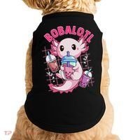 Bobalotl Kawaii Axolotl Drinking Boba Tea Pet Axolotl Lover  Doggie Tank thumb 0