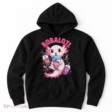 Bobalotl Kawaii Axolotl Drinking Boba Tea Pet Axolotl Lover  Hoodie