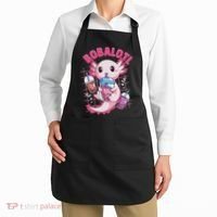 Bobalotl Kawaii Axolotl Drinking Boba Tea Pet Axolotl Lover  Apron thumb 2