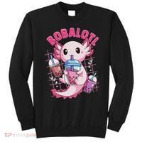 Bobalotl Kawaii Axolotl Drinking Boba Tea Pet Axolotl Lover  Sweatshirt thumb 0