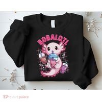 Bobalotl Kawaii Axolotl Drinking Boba Tea Pet Axolotl Lover  Sweatshirt thumb 2