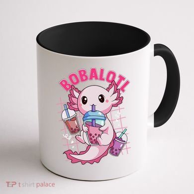 Bobalotl Kawaii Axolotl Drinking Boba Tea Pet Axolotl Lover  Coffee Mug back