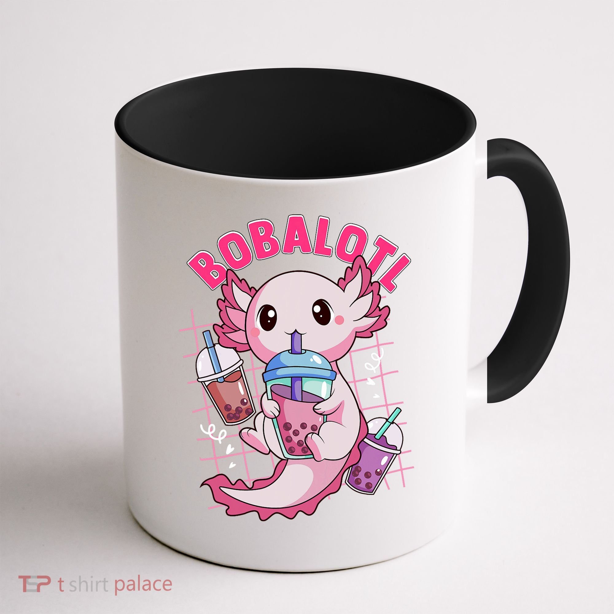 Bobalotl Kawaii Axolotl Drinking Boba Tea Pet Axolotl Lover  Coffee Mug