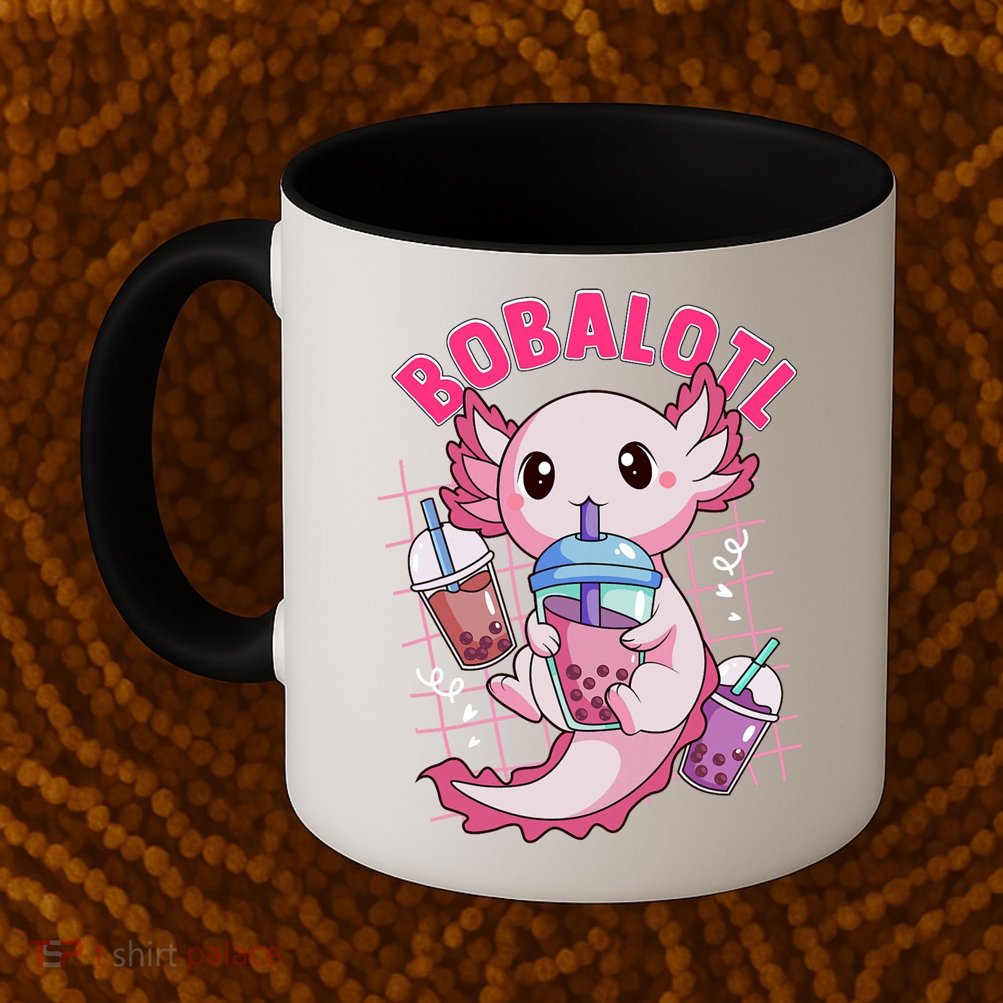Bobalotl Kawaii Axolotl Drinking Boba Tea Pet Axolotl Lover  Coffee Mug