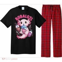 Bobalotl Kawaii Axolotl Drinking Boba Tea Pet Axolotl Lover  Pajama Set thumb 0