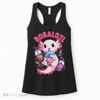 Bobalotl Kawaii Axolotl Drinking Boba Tea Pet Axolotl Lover  Women's Tank Top thumb 0