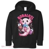 Bobalotl Kawaii Axolotl Drinking Boba Tea Pet Axolotl Lover  Toddler Hoodie thumb 0