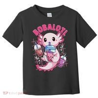 Bobalotl Kawaii Axolotl Drinking Boba Tea Pet Axolotl Lover  Toddler T-Shirt thumb 0