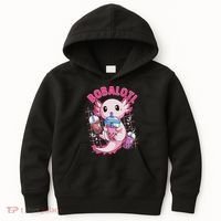 Bobalotl Kawaii Axolotl Drinking Boba Tea Pet Axolotl Lover  Kids Hoodie thumb 0