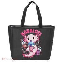 Bobalotl Kawaii Axolotl Drinking Boba Tea Pet Axolotl Lover  Tote Bag thumb 0