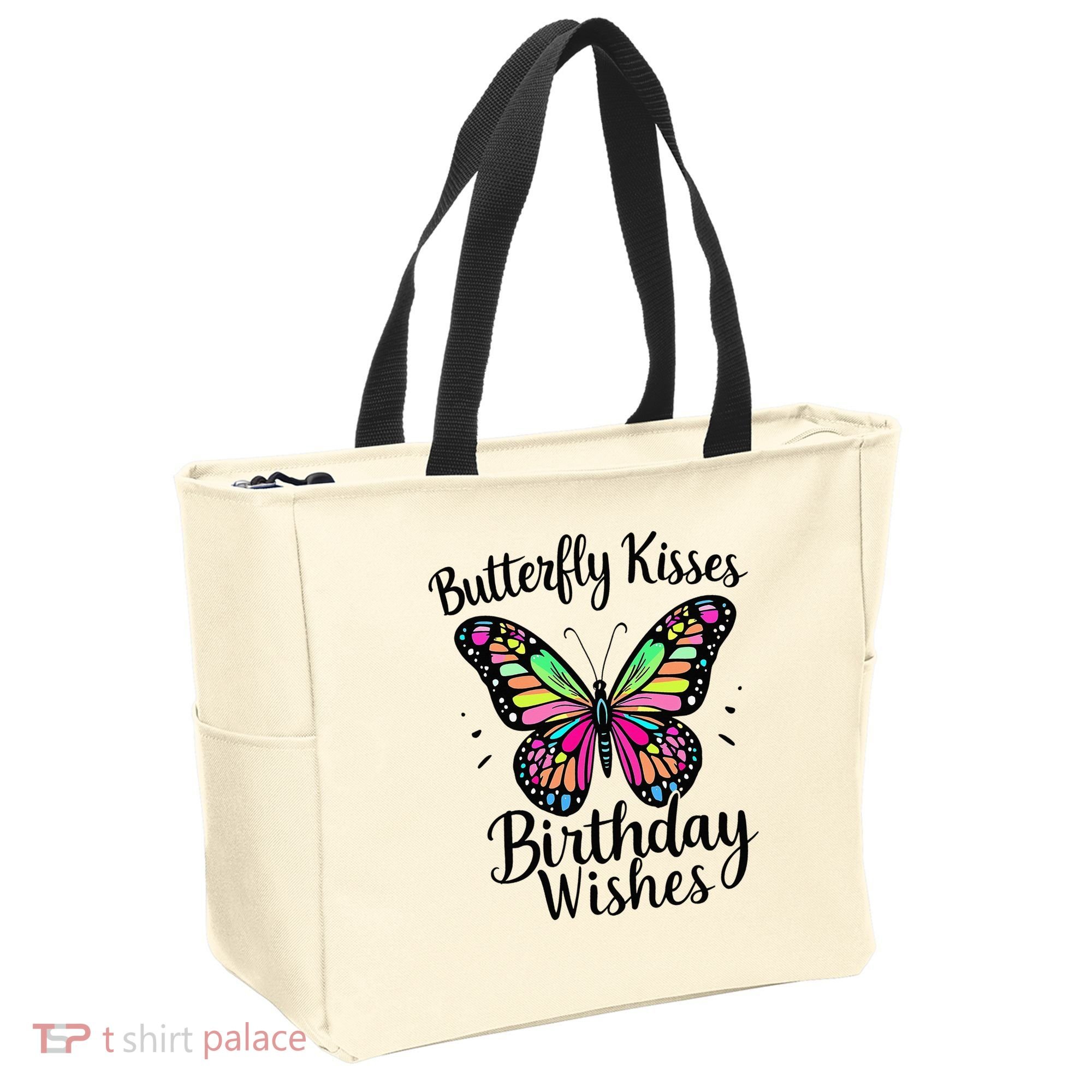 Butterfly Kisses And Birthday Wishes  Tote Bag