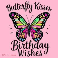 Butterfly Kisses And Birthday Wishes  Coaster thumb 2