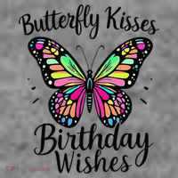 Butterfly Kisses And Birthday Wishes  Toddler Hoodie thumb 2