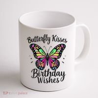 Butterfly Kisses And Birthday Wishes  Coffee Mug thumb 1