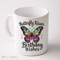Butterfly Kisses And Birthday Wishes  Coffee Mug thumb 0