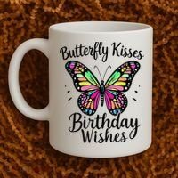 Butterfly Kisses And Birthday Wishes  Coffee Mug thumb 2